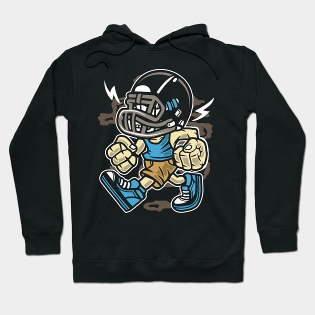 Angry football player Hoodie by Superfunky